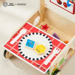 Flip learning board on Baby Einstein wooden activity walker for color and picture recognition