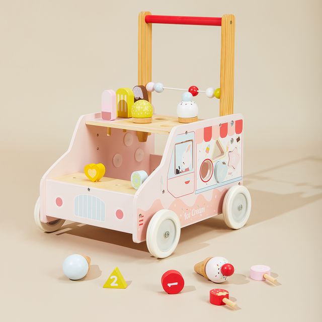 Ice Cream Cart Baby Push Walker – Pink