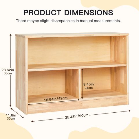 Montessori-Regal aus Gummibaumholz