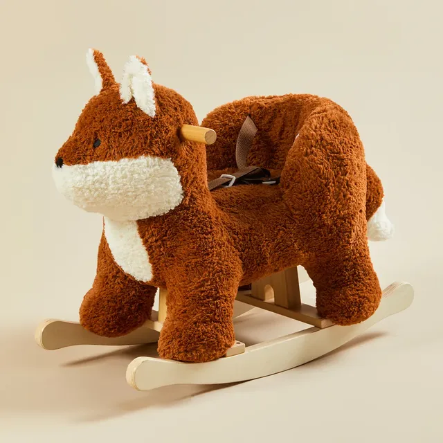 Little Builder Set: Fox Plush Rocker & Tool Bench Walker | labebe®