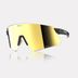 Racing gold and black temples