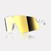 Racing gold and white temples