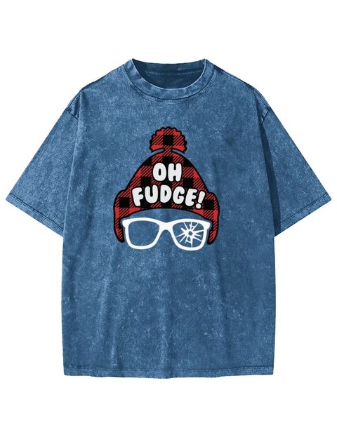 Oh Fudge Christmas Story Washed T-Shirt