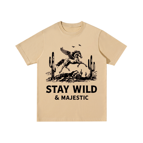 Stay Wild & Majestic Pegasus Cotton T-shirt