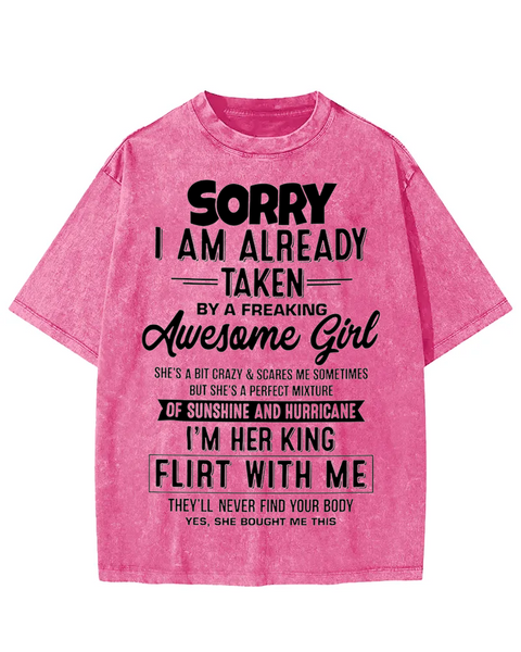 I'm Already Taken Washed T-shirt