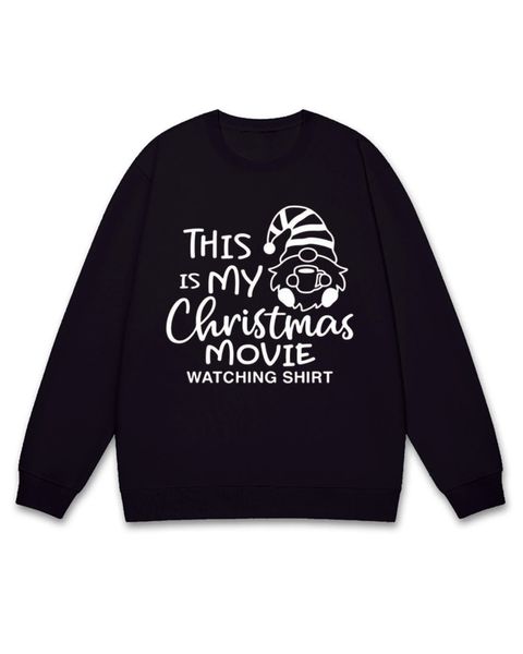 Christmas Movie Watching Elf & Slogan Sweatshirt