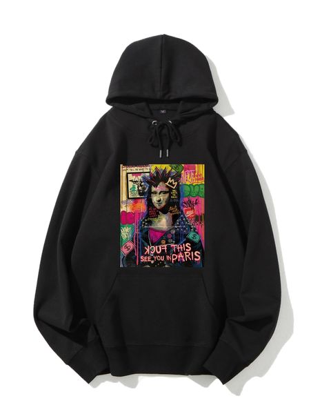 Mona Lisa Punk Graffiti Graphic Classic Hoodie
