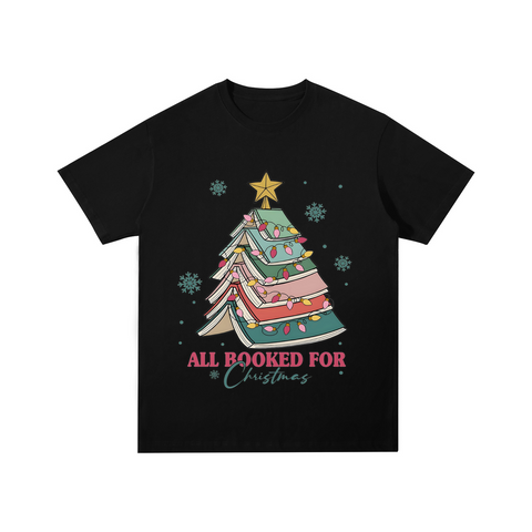 All Booked For Christmas Cotton T-shirt