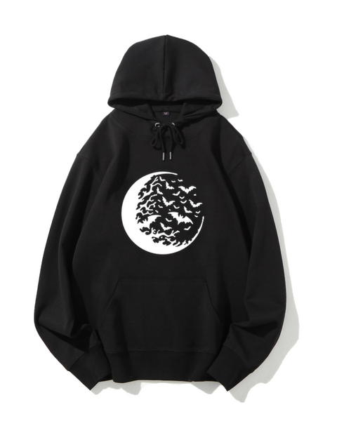 Bats on a Moonlit Night Classic Hoodie