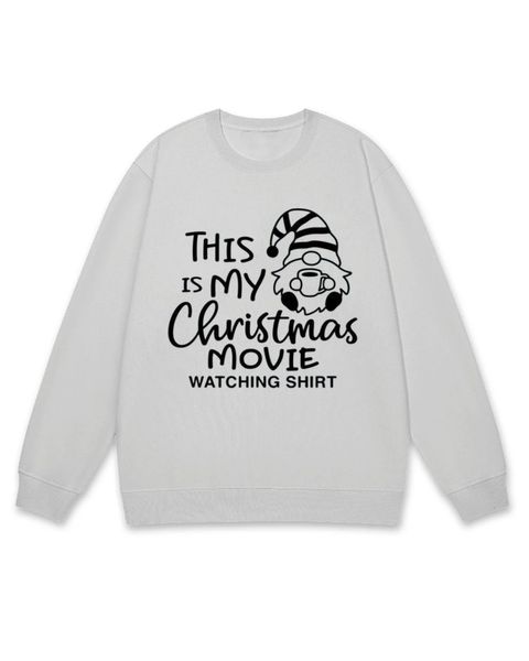 Christmas Movie Watching Elf & Slogan Sweatshirt