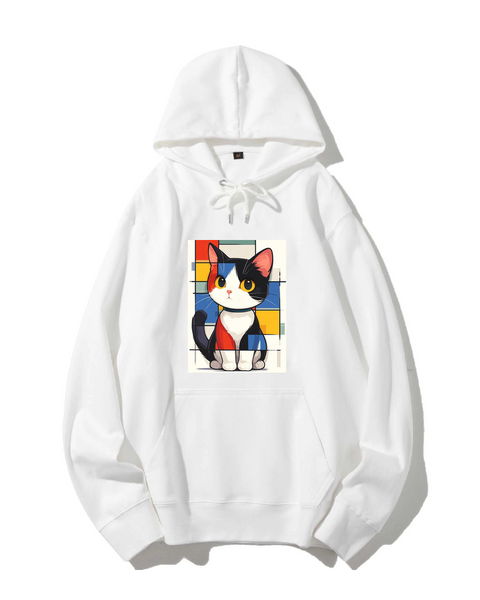 Mondrian Cat Classic Hoodie