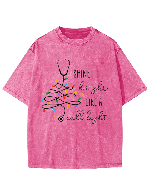 Shine Bright Like A Call Light Washed T-shirt