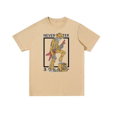Never Skull Guitarist Cotton T-Shirt