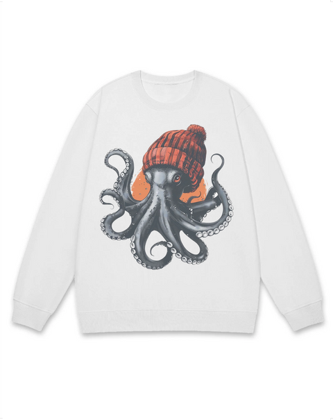 Knitted Octopus Hat Sweatshirt