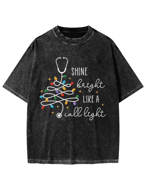 Shine Bright Like A Call Light Washed T-shirt