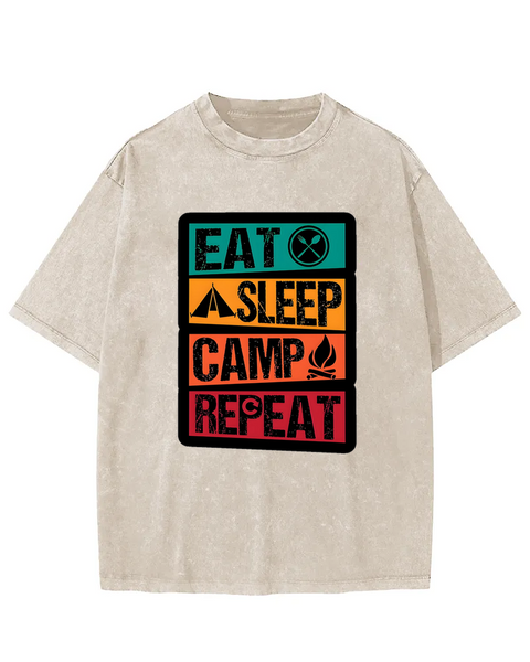 Hiking And Camping Washed T-shirt