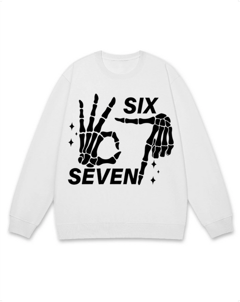 Skull Hand 67 Gesture Sweatshirt