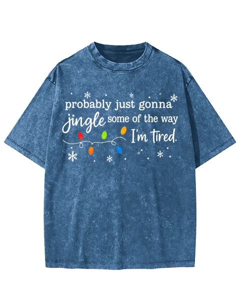 Low-Effort Christmas Jingle Washed T-Shirt