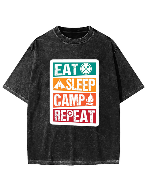 Hiking And Camping Washed T-shirt