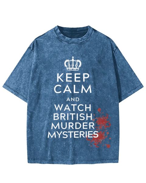 Mystery Vibe Keep Calm Washed T-shirt