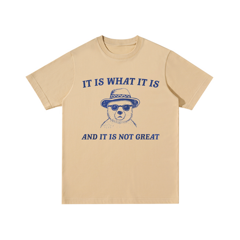 It Is What It Is And It Is Not Great Cotton T-shirt