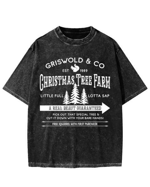 Christmas Tree Farm Washed T-shirt