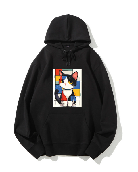 Mondrian Cat Classic Hoodie