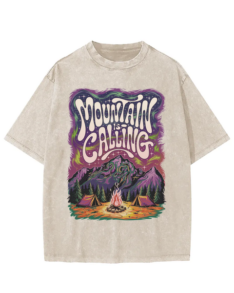 Mountain Is Calling You Washed T-shirt