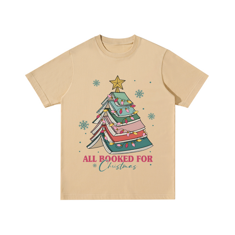 All Booked For Christmas Cotton T-shirt