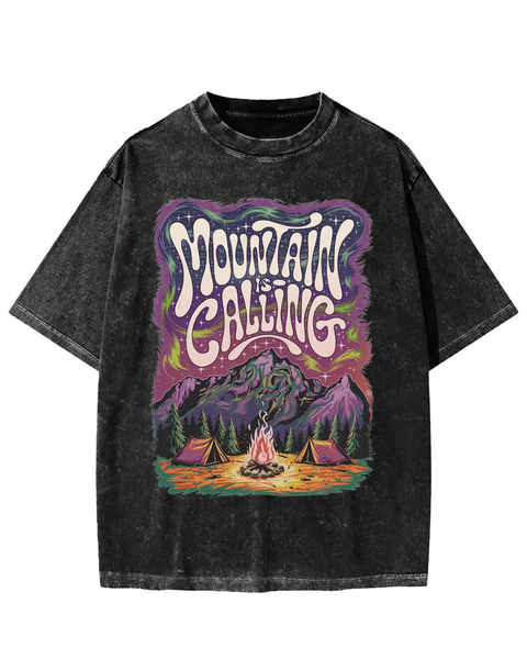 Mountain Is Calling You Washed T-shirt