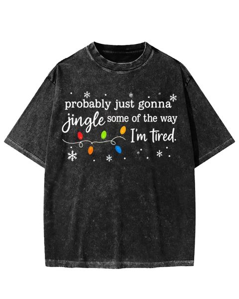 Low-Effort Christmas Jingle Washed T-Shirt