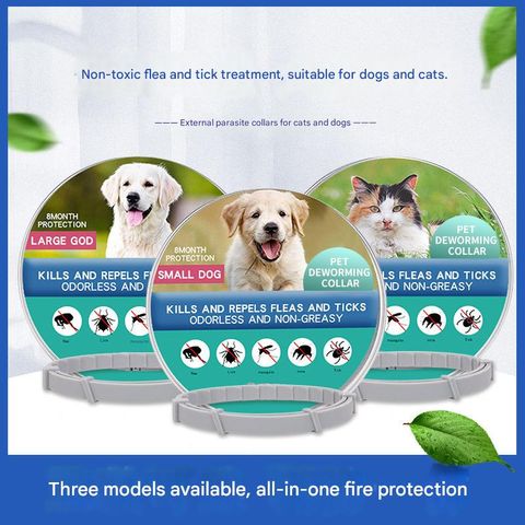 Flea & Tick Collar for Cats & Dogs – Keep Fleas Off, Pet Parasite Control Ring
