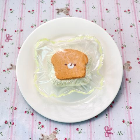 【パンケーキトースト】サクサクシリーズ 握る水感ストレストイ｜クリエイティブな手作りデザインの可愛いつなぎ服型、子供向け