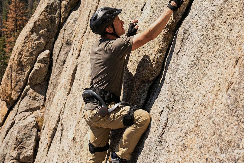 climbing with exoskeleton