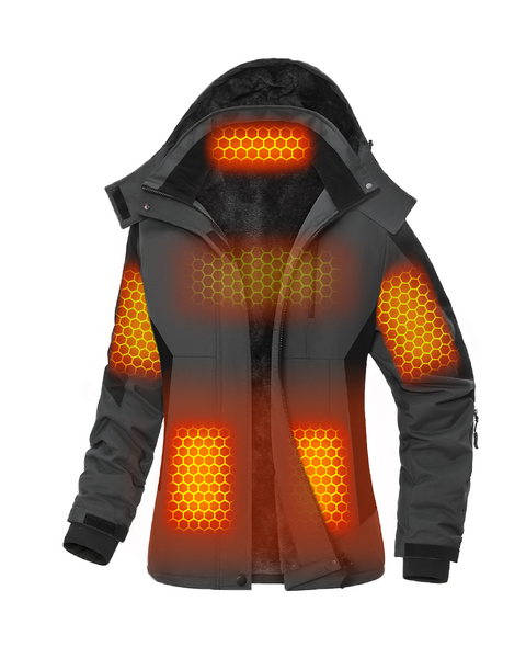 Chaqueta térmica de esquí para mujer (color block)