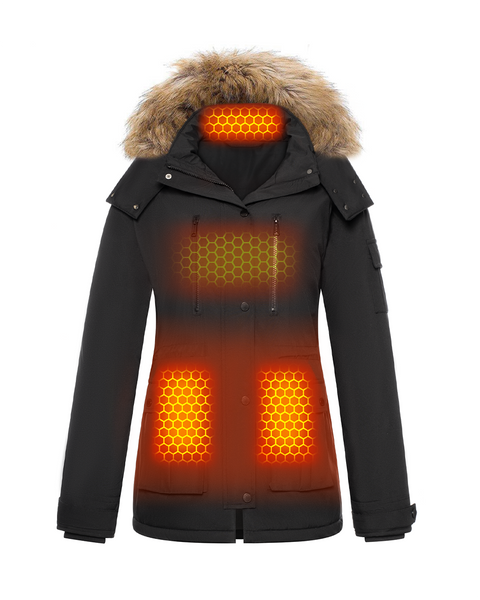 Chaqueta térmica clásica para mujer (cintura ajustable)