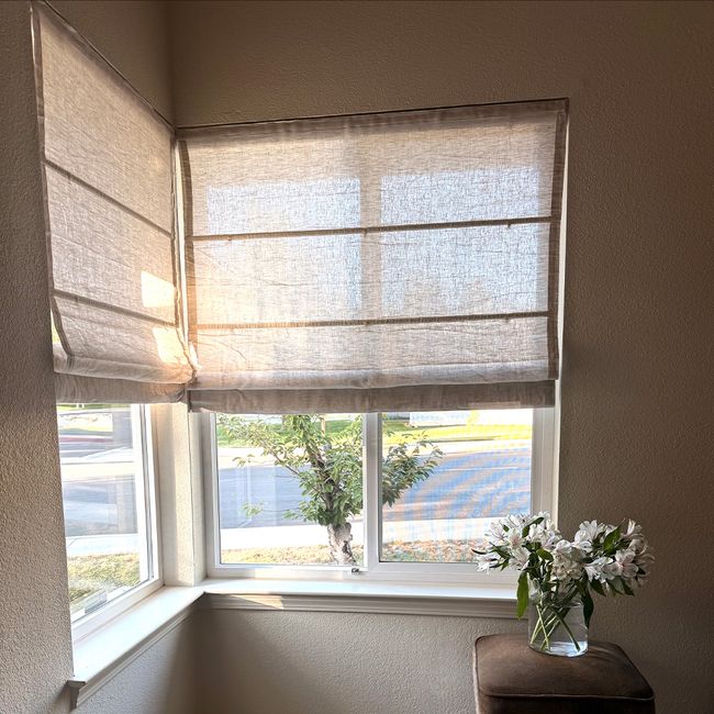 Luna Linen Roman Shades