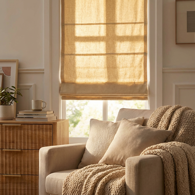 Landon Linen Roman Shades
