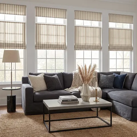 Custom Top Down Bottom Up Roman Shades