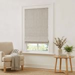 No-Drill Lambert Stripe Linen Roman Shades