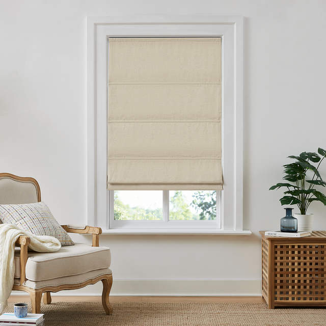 Luna Linen Roman Shades