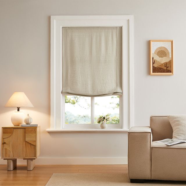 Luna Linen Relaxed Roman Shades