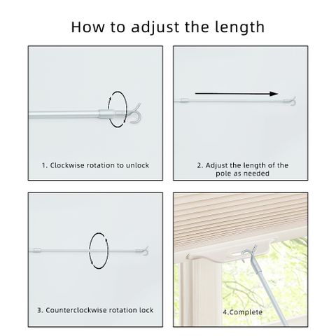 Adjustable Pull Wand for Cordless Shades & Blinds