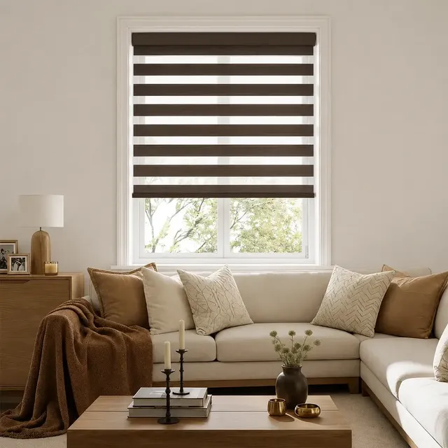 SOVOEN SoftWave Blackout Dual Layer Zebra Shades
