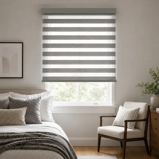 SOVOEN NuanceWeave Room Darkening Dual Layer Zebra Shades
