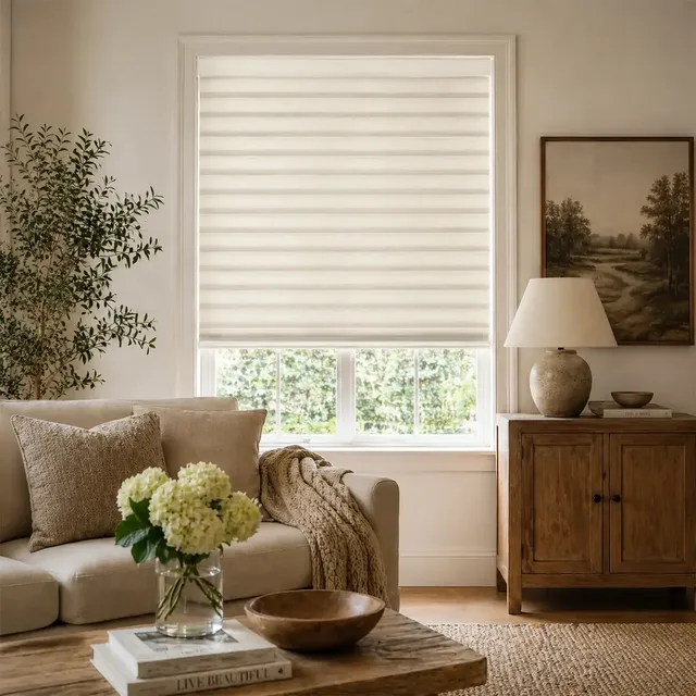 SOVOEN Linenova Custom Motorized Light Filtering Sheer Shades