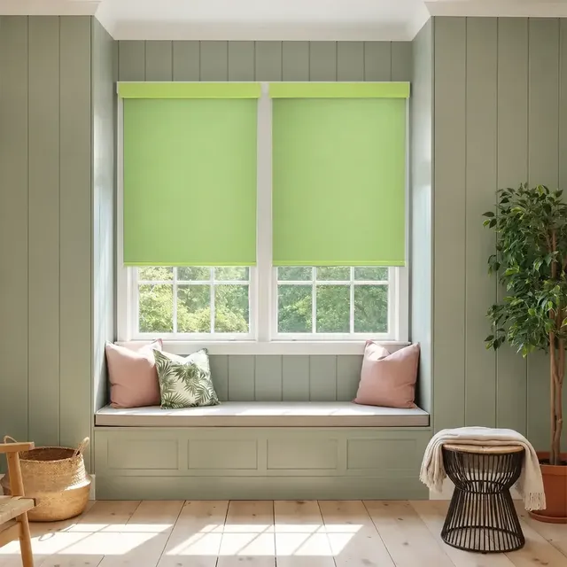 SOVOEN Huevelle Custom Motorized 100% Blackout Roller Shades