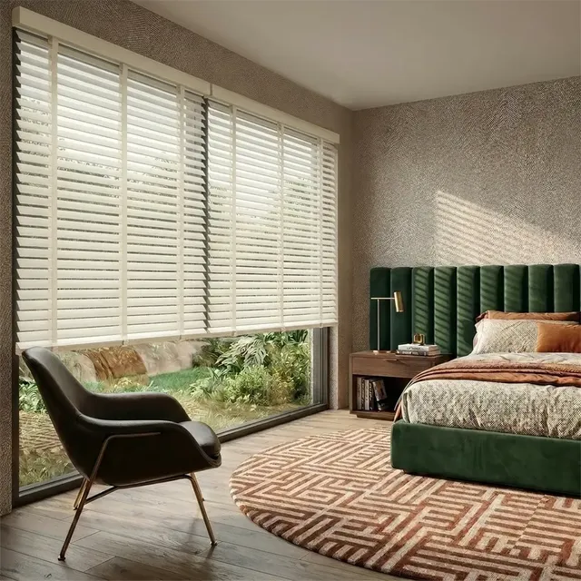 SOVOEN LumaHide Custom Motorized Leather Blinds