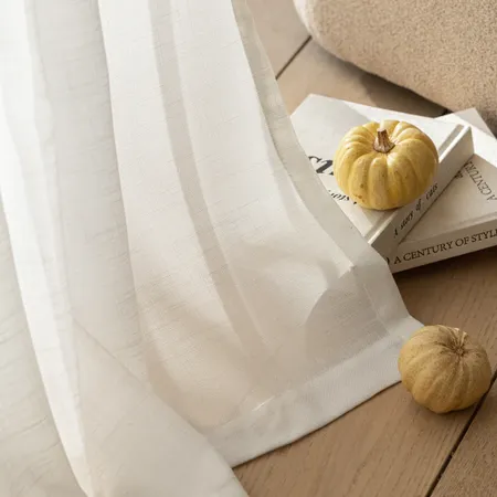 the details of Lumyn Casual-Weave Sheer Curtains