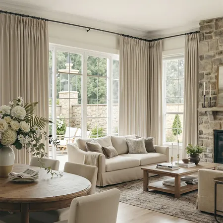 a sample of Eve Textured Chenille 100% Blackout Curtains | Chenille Velvet Curtains